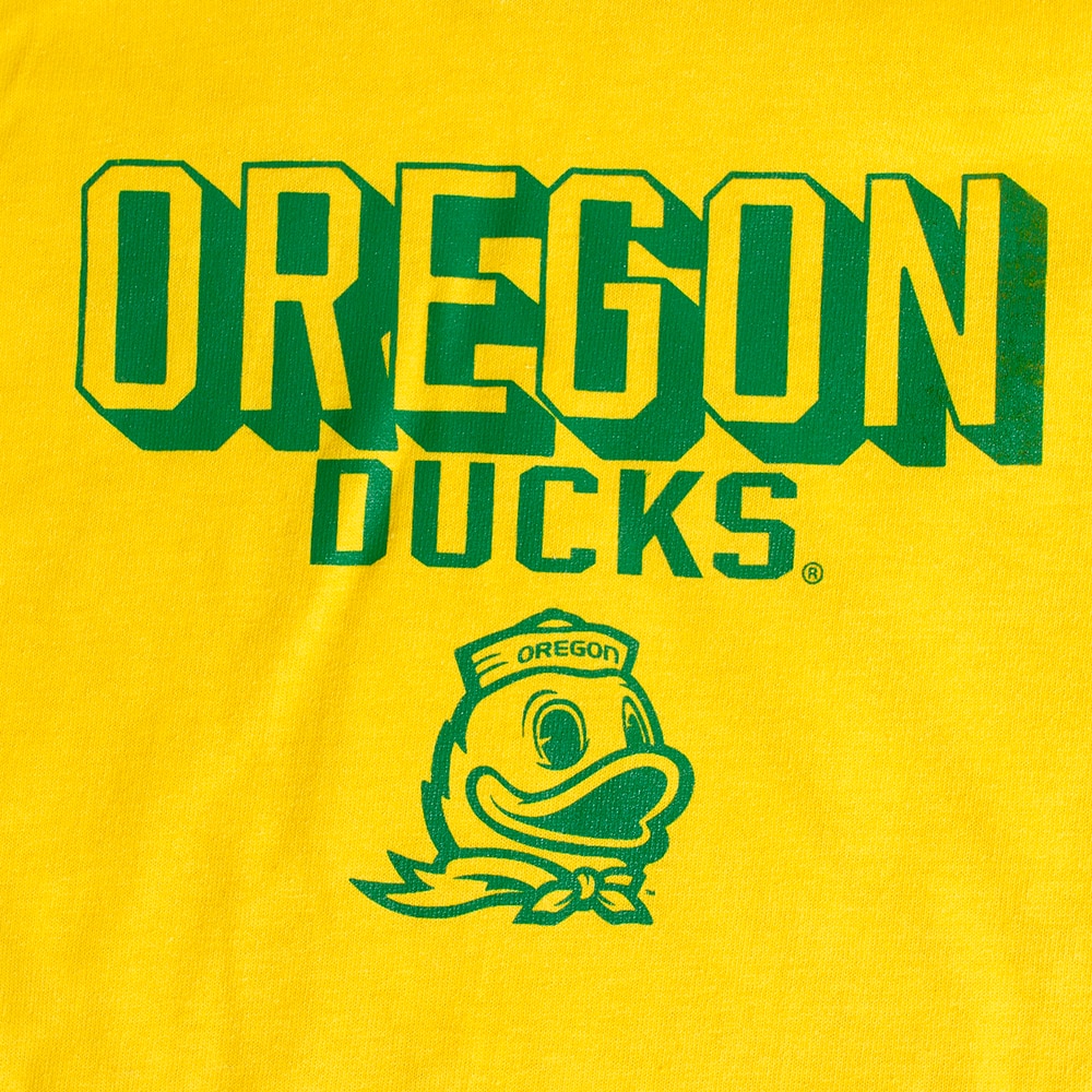 Ducks Spirit, Third Street, Yellow, Crew Neck, Cotton, Kids, Toddler, Contrast, T-Shirt, 833630
